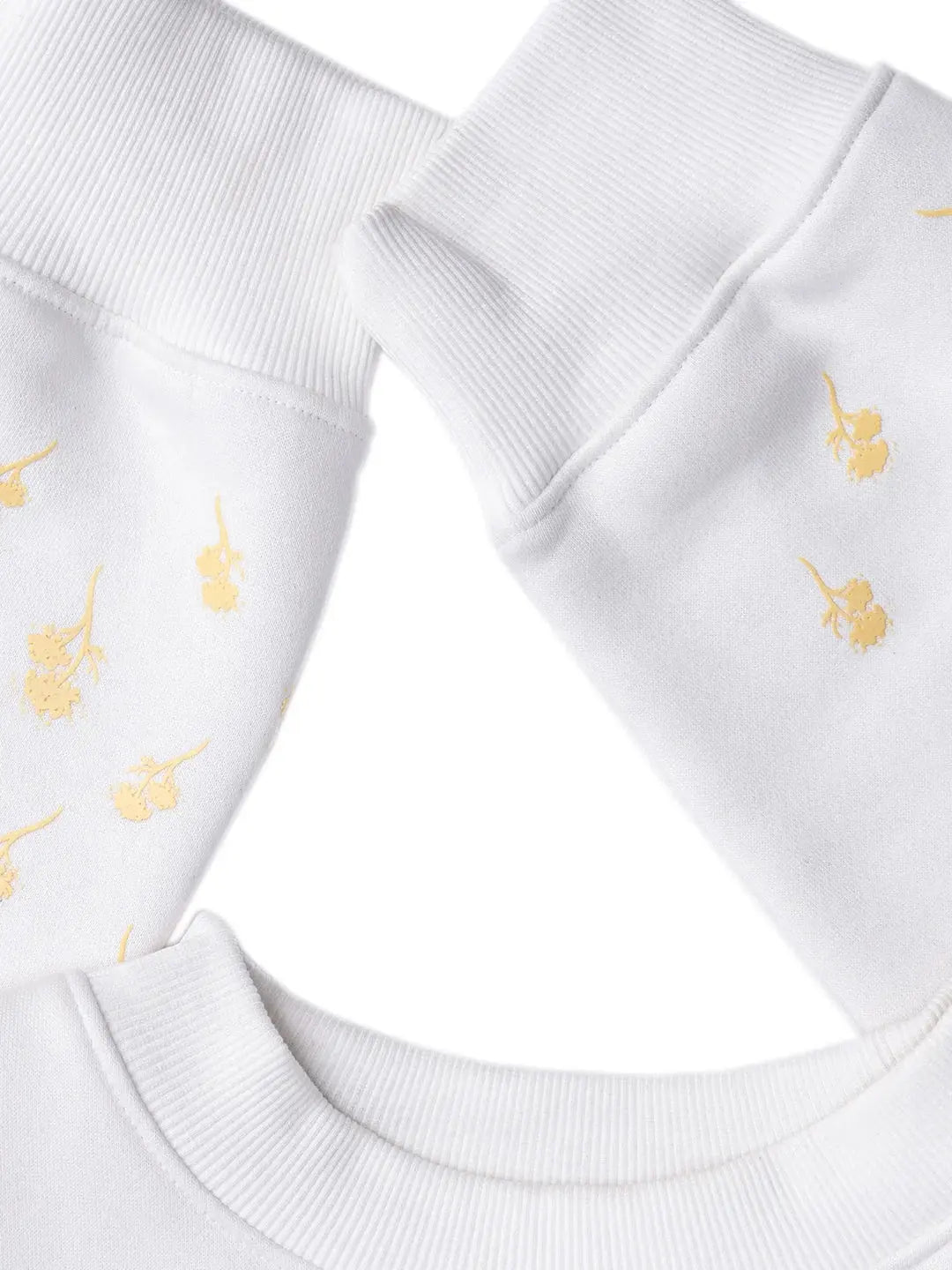 Frost Flower Printed White Sweatshirt Off Sinners