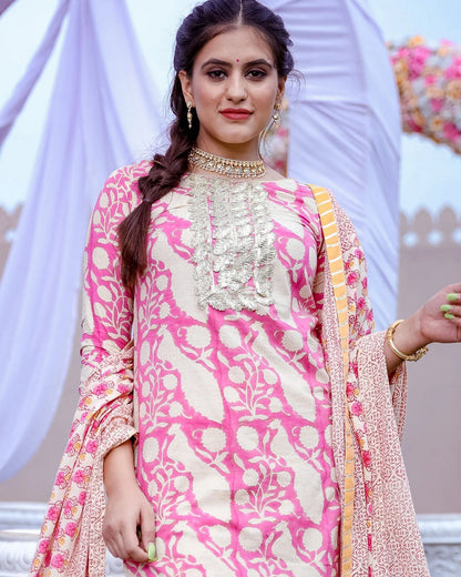 Golden Peacock Sharara Set