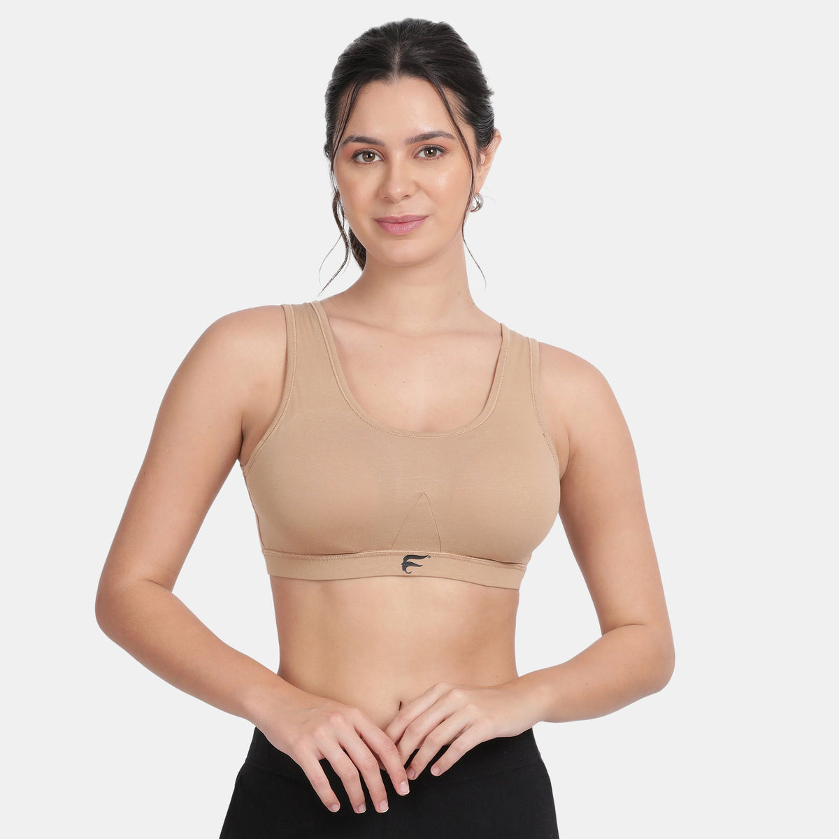 Envie Padded Non-Wired 3/4th Coverage Racerback Sports Bra