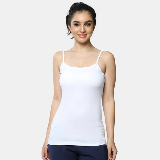 Envie Regular Fit Round Neck Short Length Lace Neckline Camisole