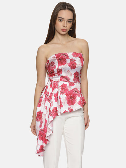 Buy White Flared Top For Women In Sleeveless