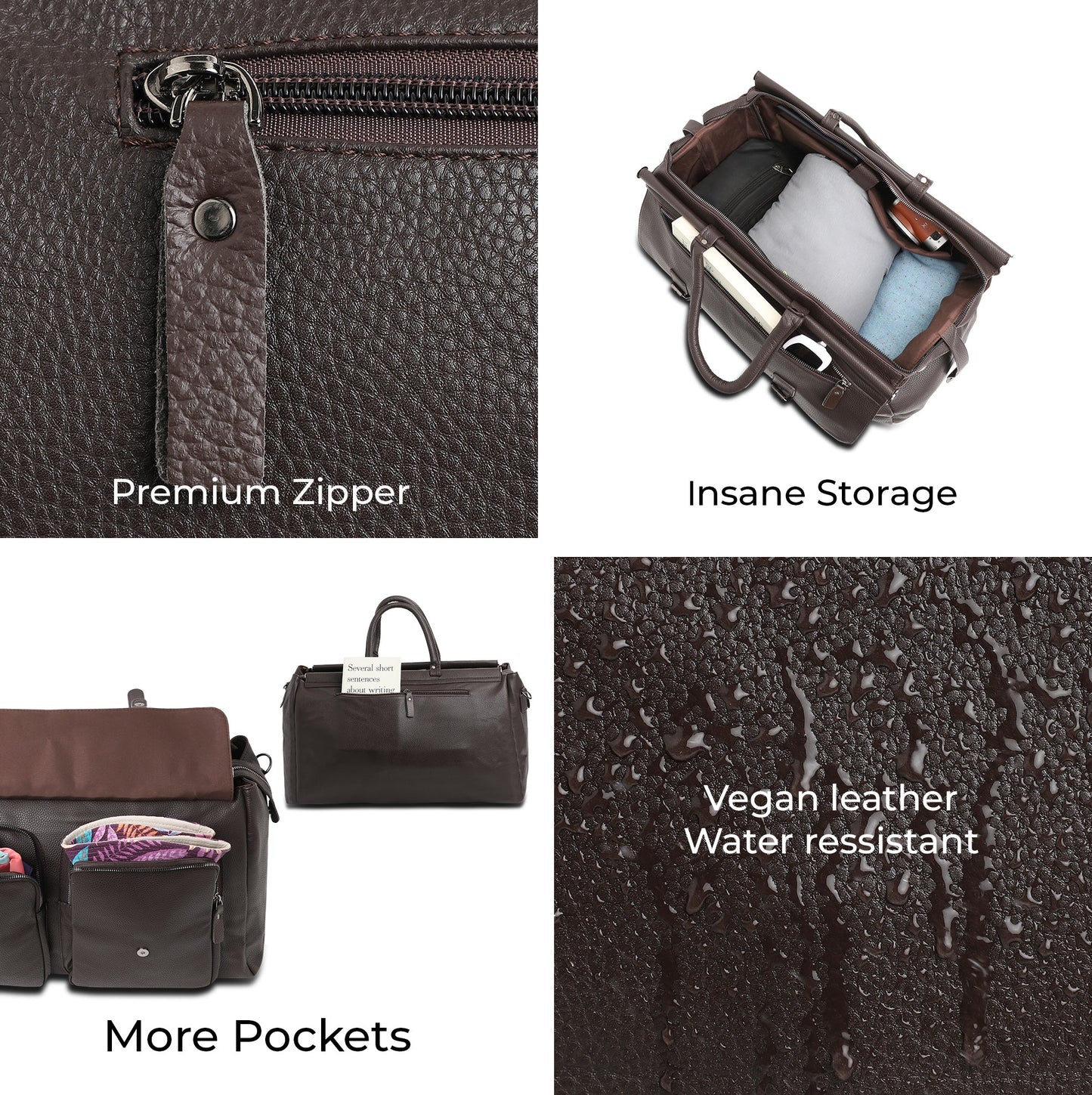 The Weekender Travel Bag - Mocha Brown