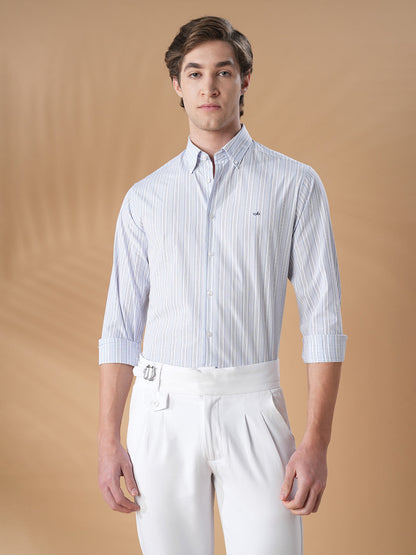 Lavender Regular Fit Formal Cotton Shirt for men (CORNA)