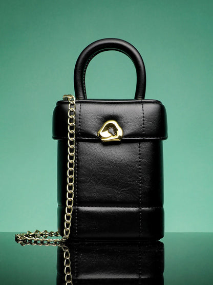 Dented Buckle Bucket Bag