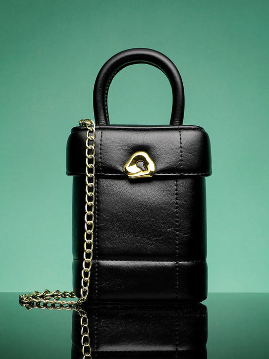 Dented Buckle Bucket Bag