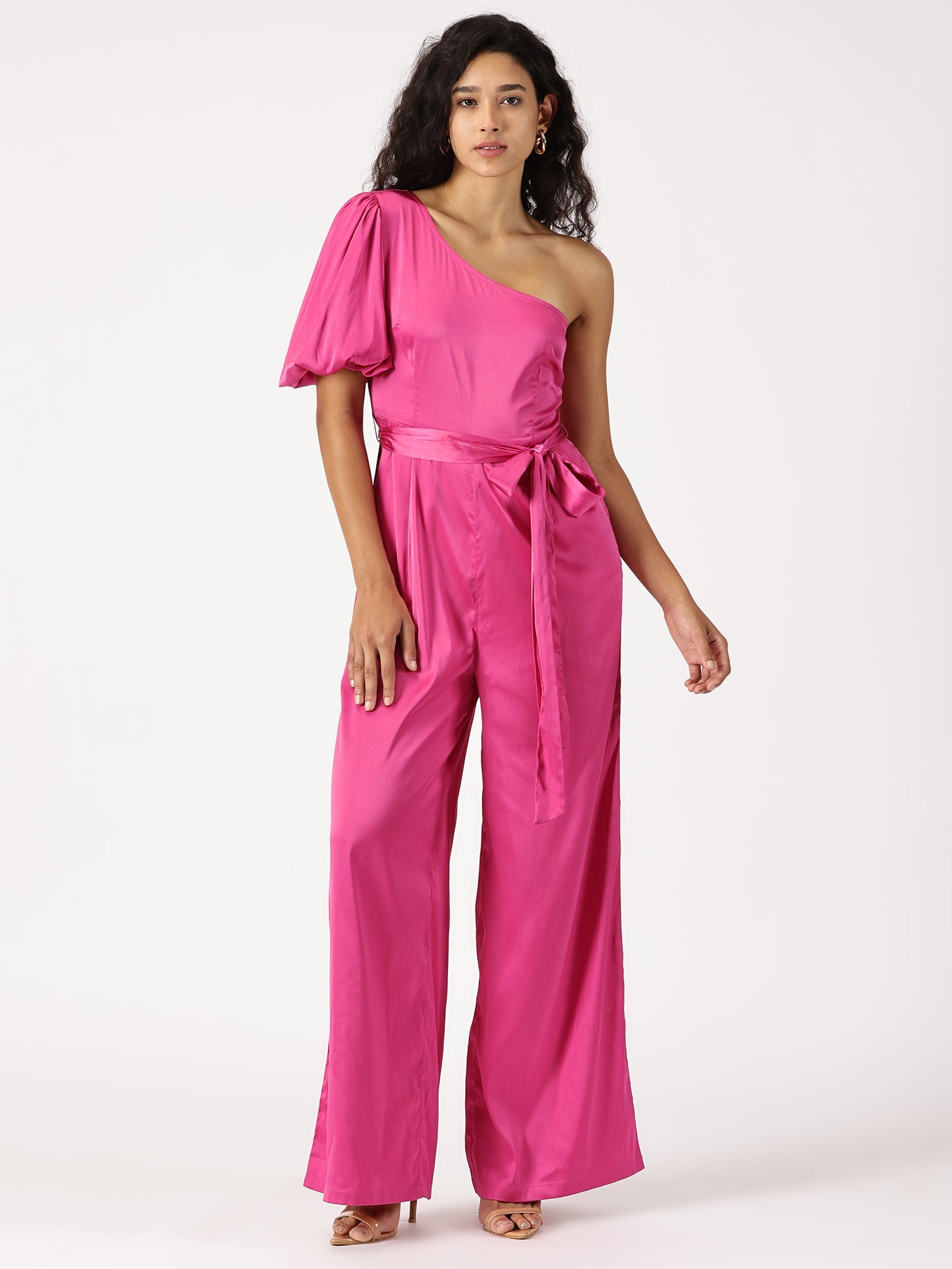 Pink sleeveless jumpsuit For Women