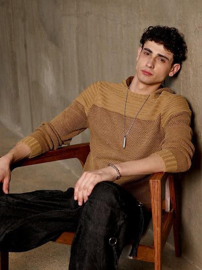 Textured Knit Pullover Sweater