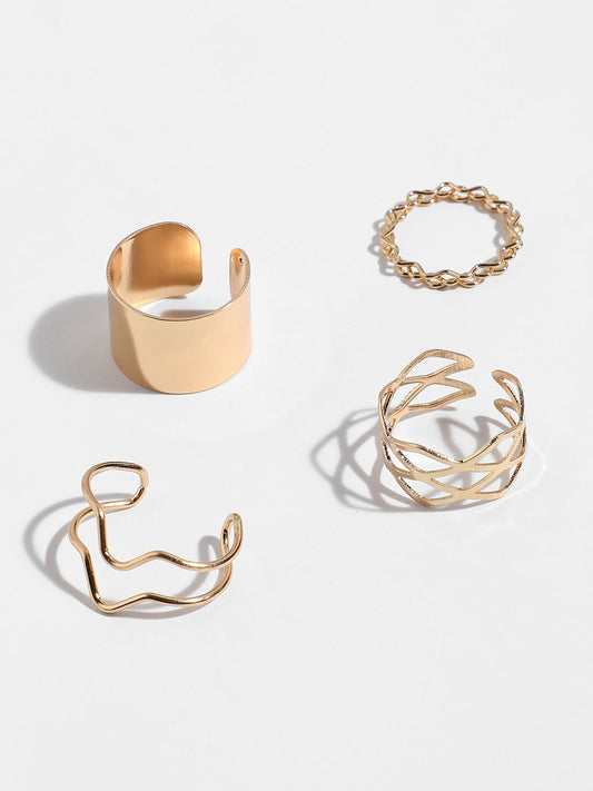 Pack of 4 Sleek Rings