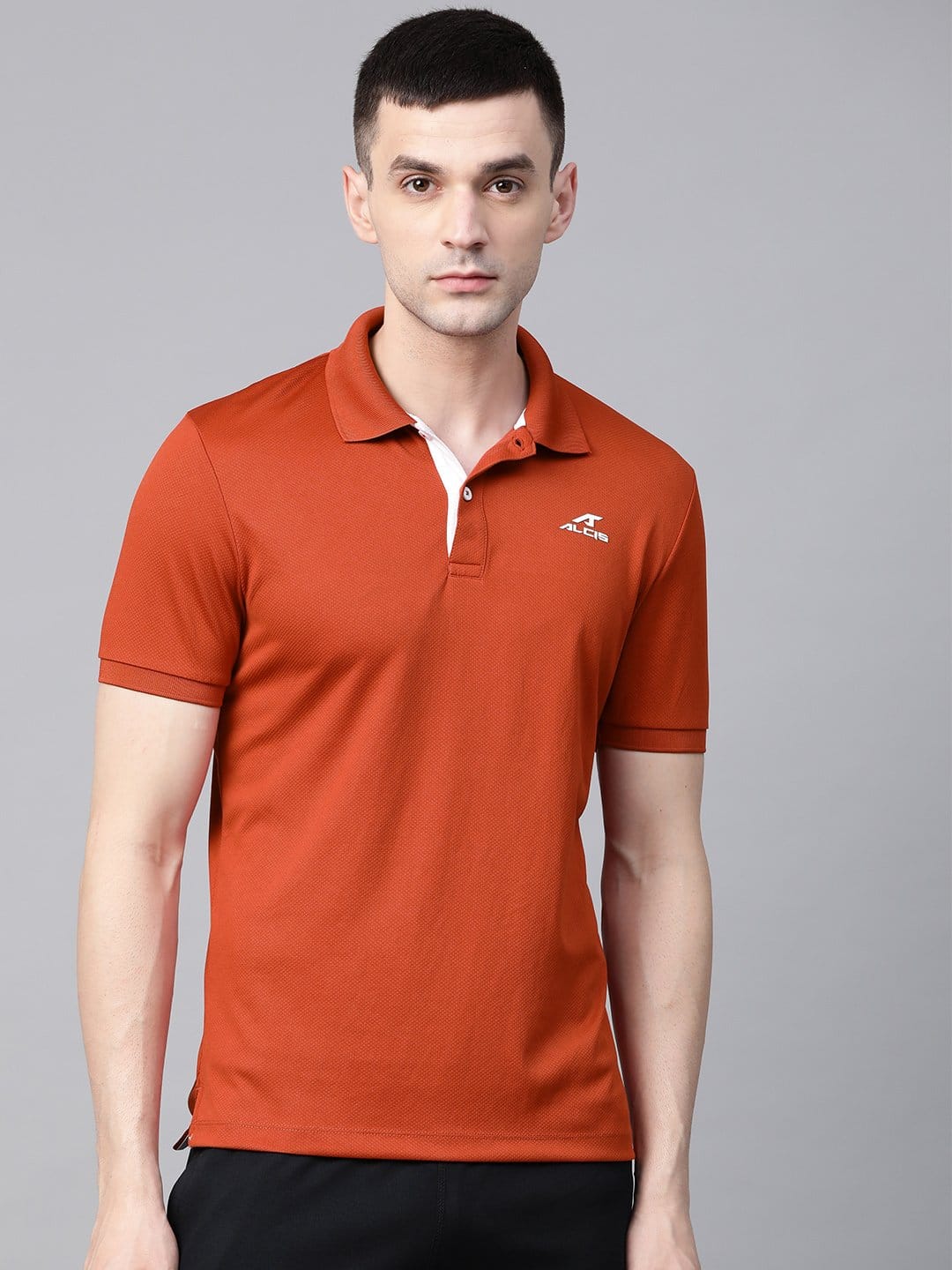 Alcis Mens Solid Red T-shirt