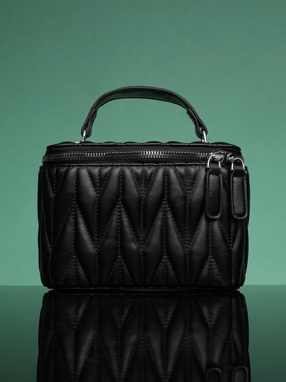 Quilted Box Bucket Bag