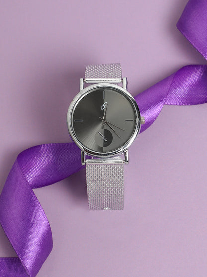 Solid Round Watch - Silver