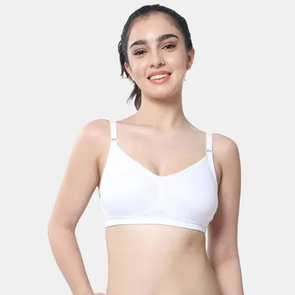 White t shirt bra Envie non wired non padded full coverage seamless bra invisible under clothes daily wear