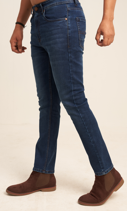 Dark Blue Slim Fit Aachari