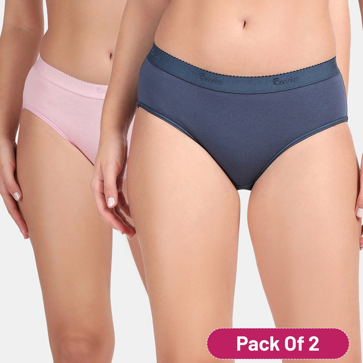 Envie Medium Rise 3/4th Coverage Hipster (Pack of 2)