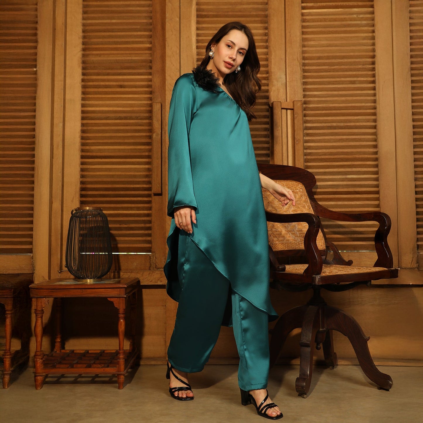 Asymmetrical Flora Co-Ord Set