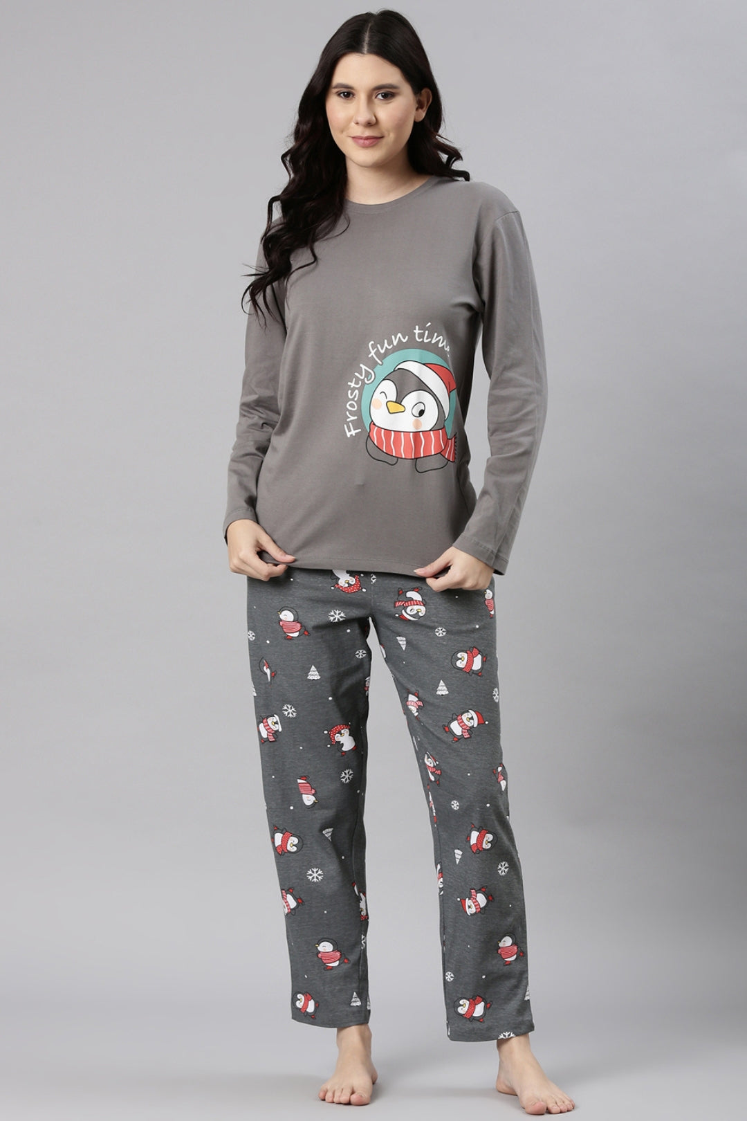Cozy Penguin Pajama Set for Family Nap Chief