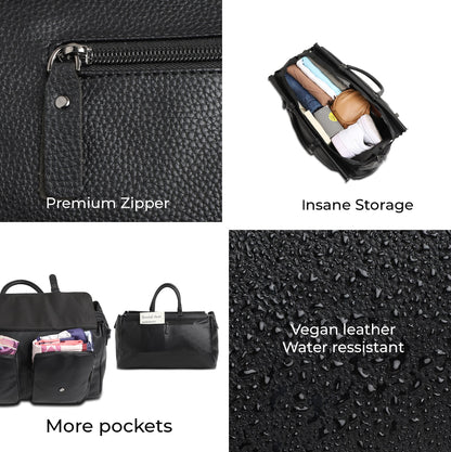 The Weekender Travel Bag - Obsidian Black