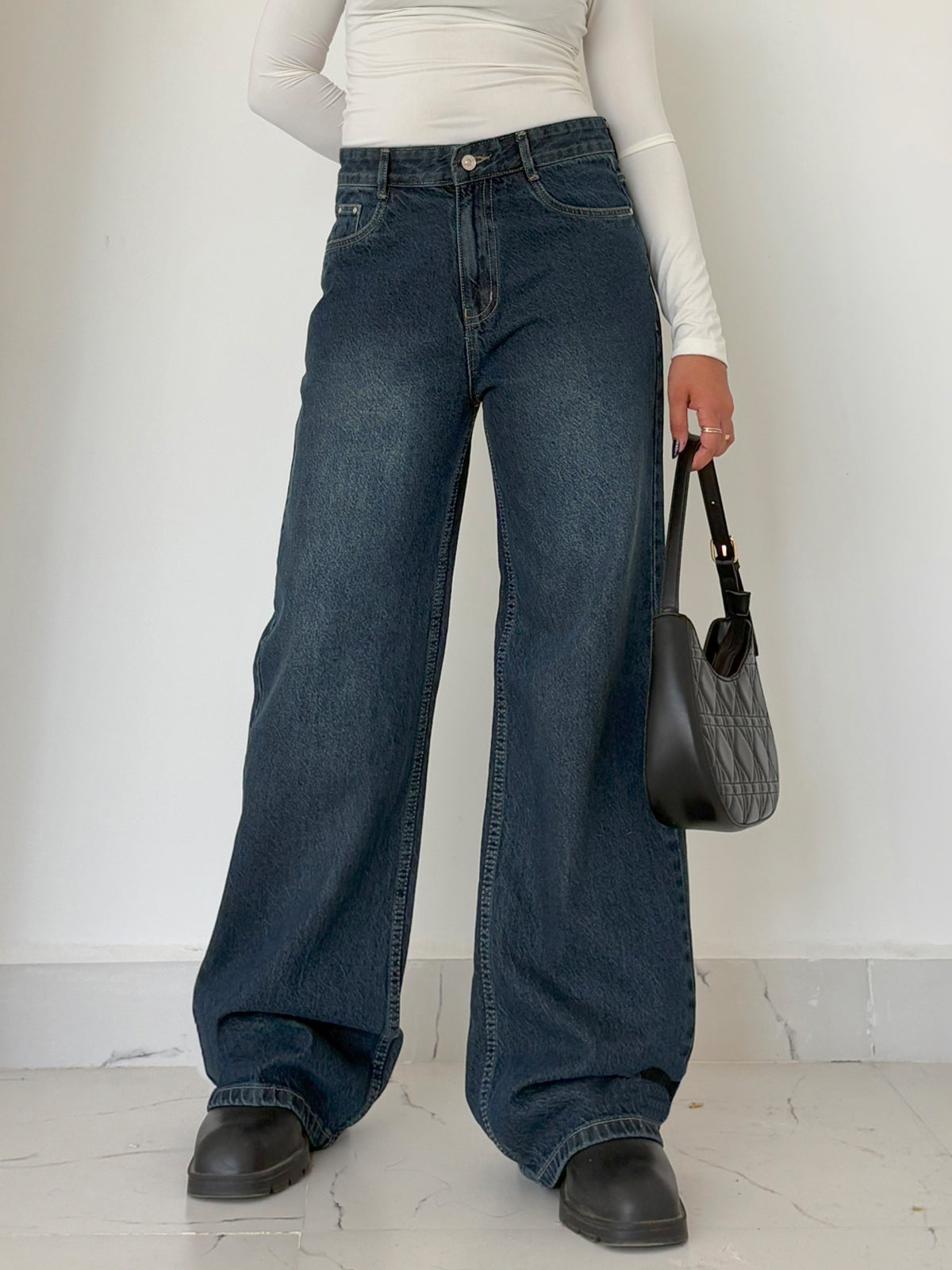 Vintage Cosmic Blue Wide Leg Jeans