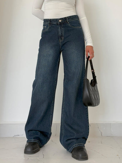 Vintage Cosmic Blue Wide Leg Jeans
