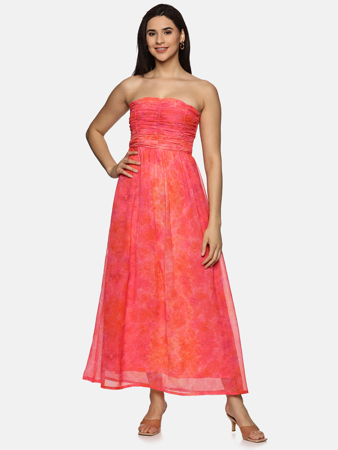 pink floral dress for women