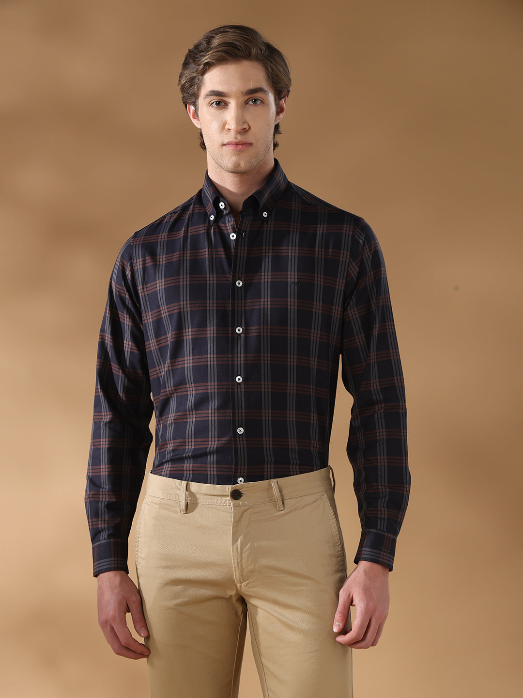 Black Regular Fit Formal Cotton Shirt for men (LENIS)