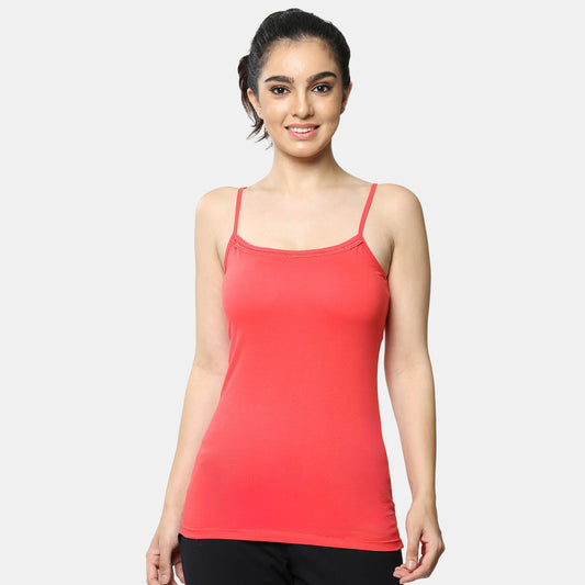 Envie Regular Fit Round Neck Short Length Lace Neckline Camisole