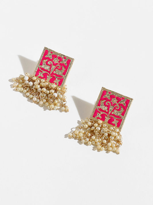 Meenakari Pearl Laheriya Studs