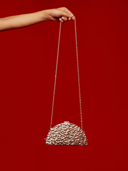 The Dented Curve Clutch Bag - California Gold