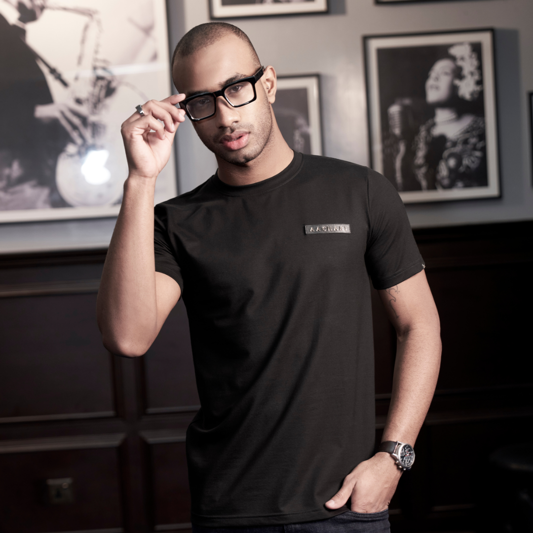 Signature Black T Shirt Aachari