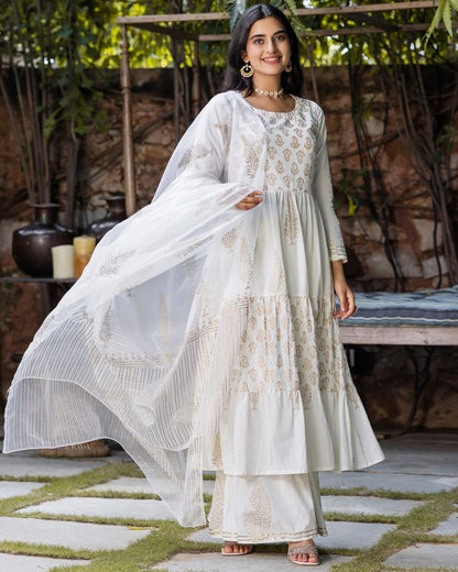 Offwhite Umang Foil Suit Set