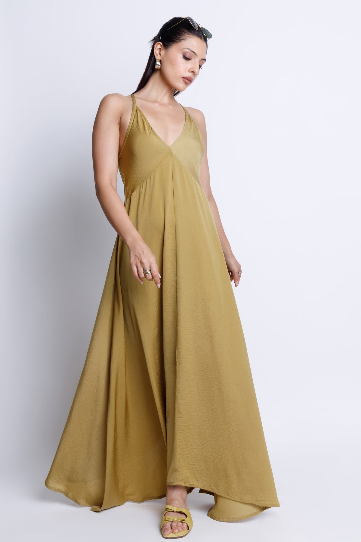 Strappy V-Neck Midi