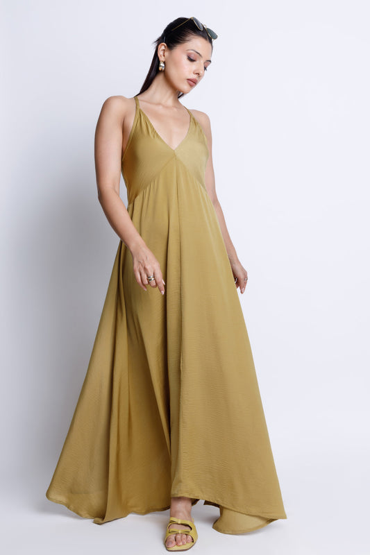 Strappy V-Neck Midi