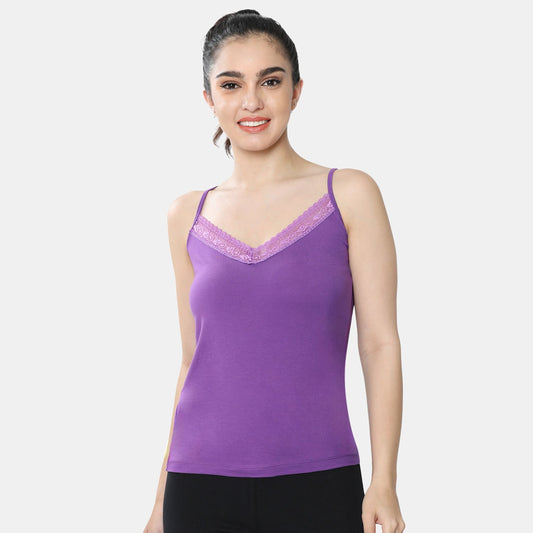 Envie Regular Fit V-Neck Short Length Lace Camisole