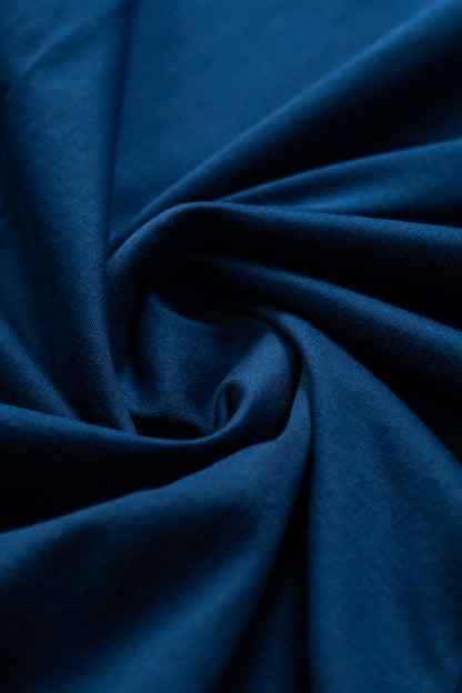 Navy Blue Slim Fit Solid Formal Cotton Shirt for Men (LAZAR)