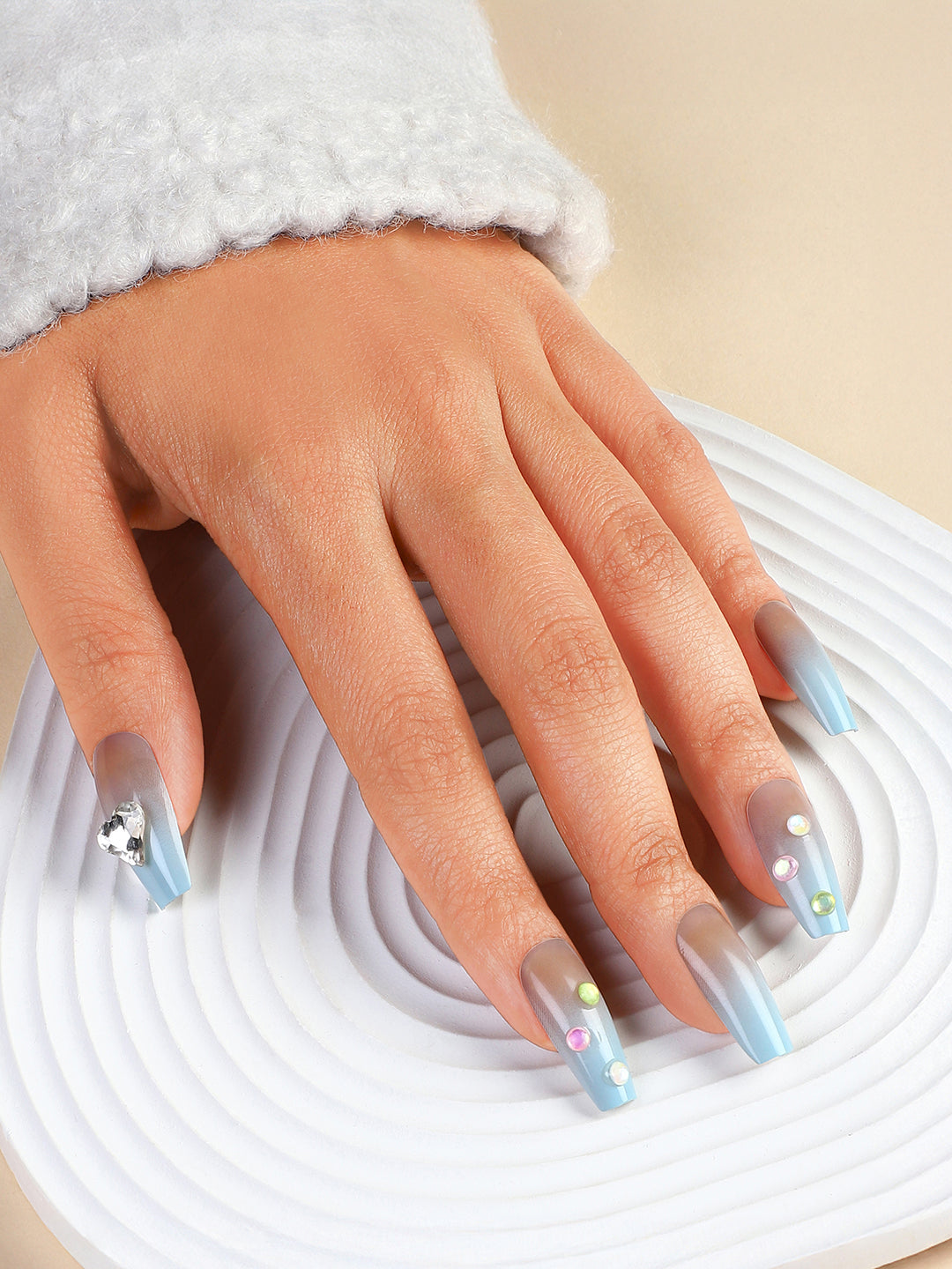The SirÃ£Â¨Ne Press-On Nails - Powder Blue