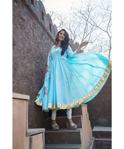 SKY BLUE KANCHALI SUIT SET