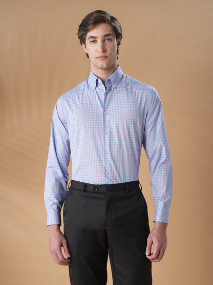 Lavender Regular Fit Formal Cotton Shirt for men (COSMA)