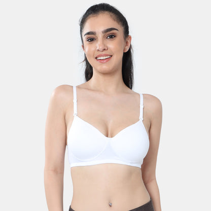 Envie Padded Non-Wired 3/4th Coverage T-Shirt Lace Bra