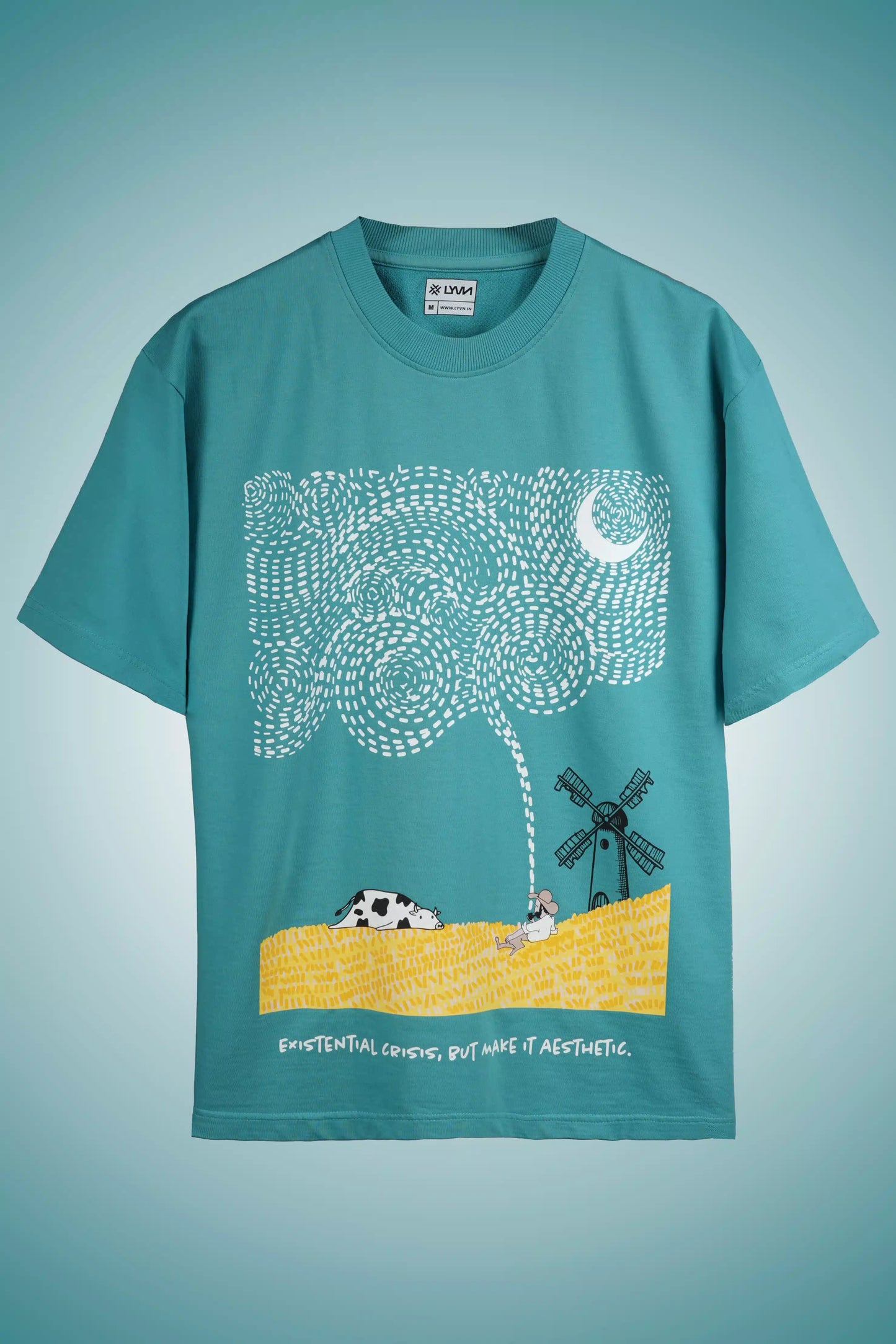 Clouded Mind By Van Gogh Oversized T-Shirt