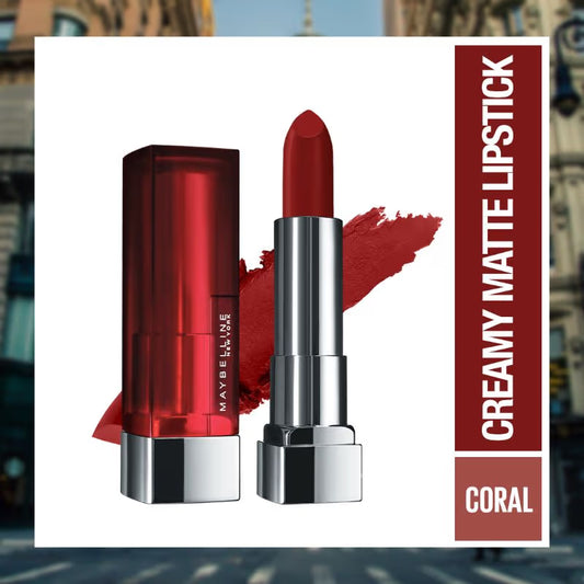 Maybelline New York Sensational Creamy Matte Lipstick Hydrating Formula - 604 MOODY CRIMSON