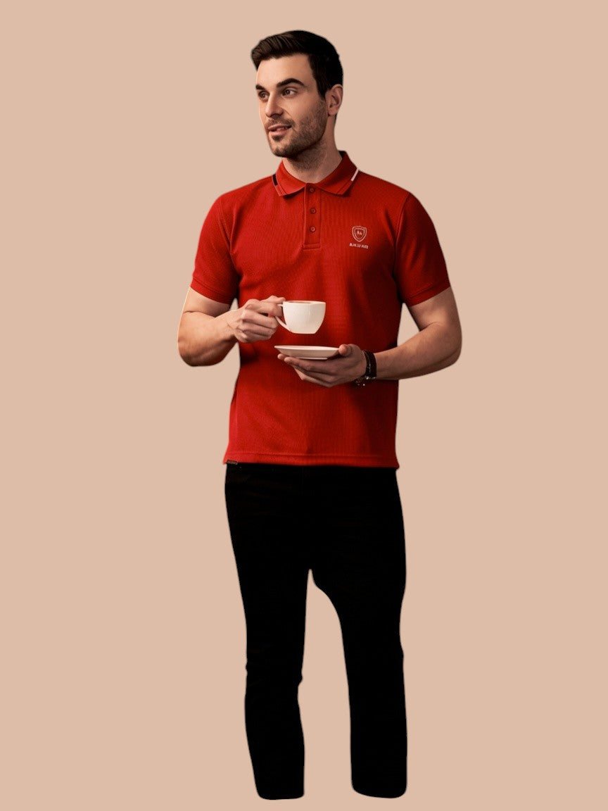 Red Premium Polo Aachari