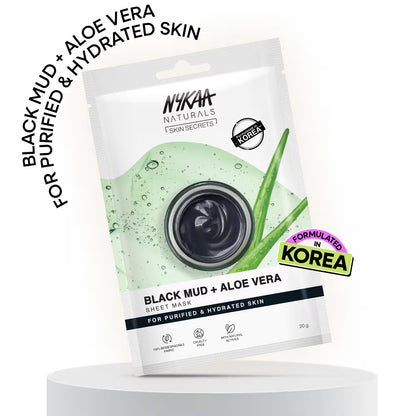 Nykaa Skin Secrets Black Mud & Aloe Vera Sheet Mask 20 MILLI_LITRE