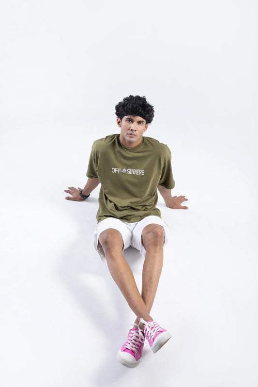 “Drip > AI” Round Neck Green T-shirt