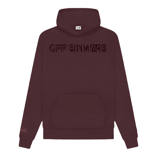 Acid Wash Raven Born Embroidered Brown Hoodie