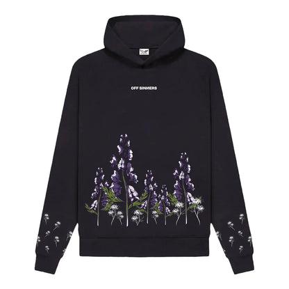 Last Bloom Regular Fit Printed Black Hoodie Off Sinners