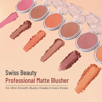 Swiss Beauty Professional Matte Blusher- Just Rose Red