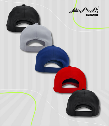 Unisex Polyester Pack of 5 Caps with Adjustable Strap
