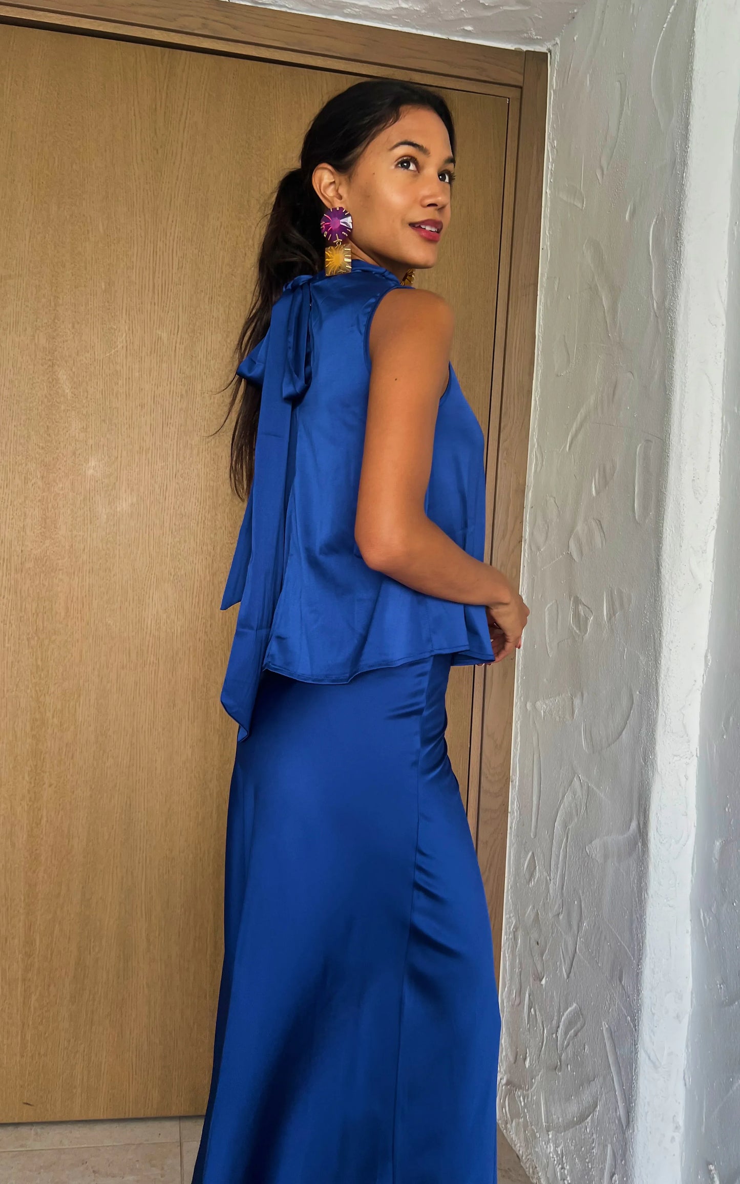 IS.U  Blue Tie Knot Co-ord Set