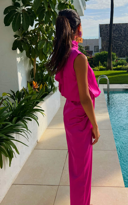 Pink Halter Dresses For Women