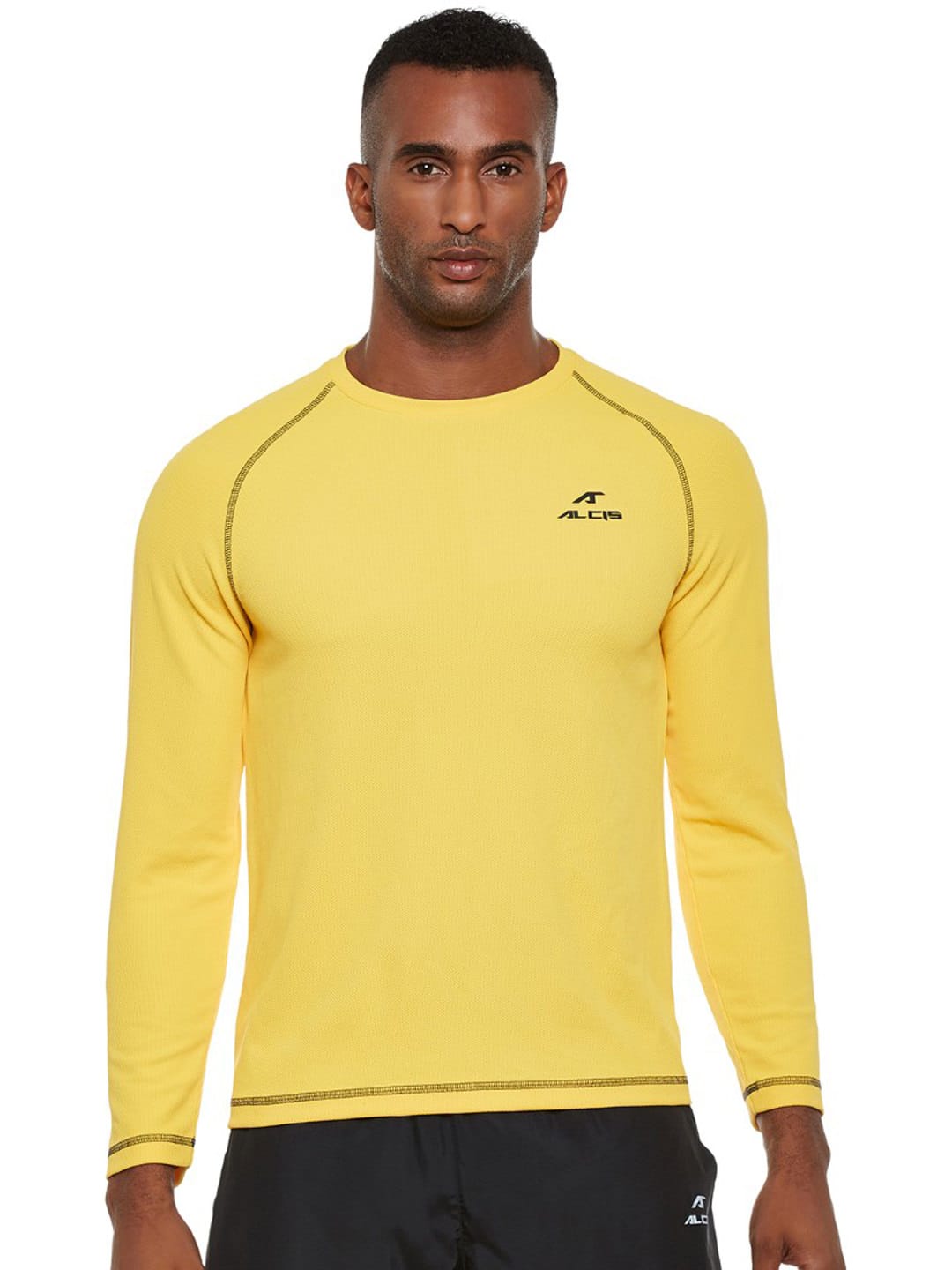 Alcis Mens Yellow Sweat Shirt 207MSS015 207MSS015-S